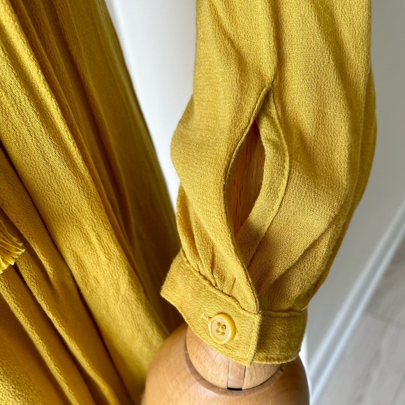 Boho Yellow Mini Dress - S - Picture 3 of 10